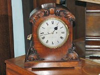 Bracket Clock in Mahogony Case with silvered dial inscribed Alfred Porter Hartley Wintney. (Michael Porter)